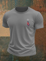 Men's Union Jack Print Crew Neck T-Shirt