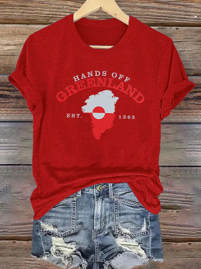 Women's HANDS OFF GREENLAND Print T-Shirt