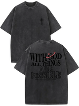 Women's  With God All Things T-shirt