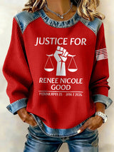 Retro Justice For Renee Nicole Good Minneapolis - Jan 7 2026 Print Sweatshirt