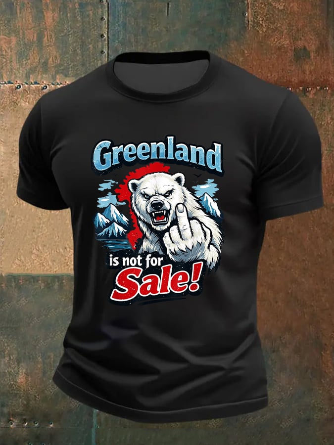 Men's Greenland Is Not For Sale Print Casual T-shirt
