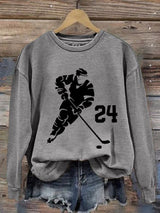 Women's Hockey Romance Print Casual Sweatshirt