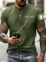 Men's Appalachian Trail Map Hiking  Print T-Shirt