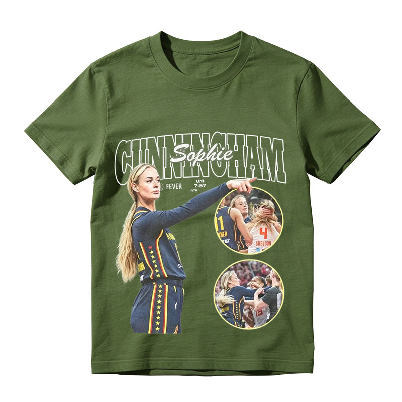 Vintage Basketball Sports Fan Graphic T-Shirt Inspired by Sophie Cunningham