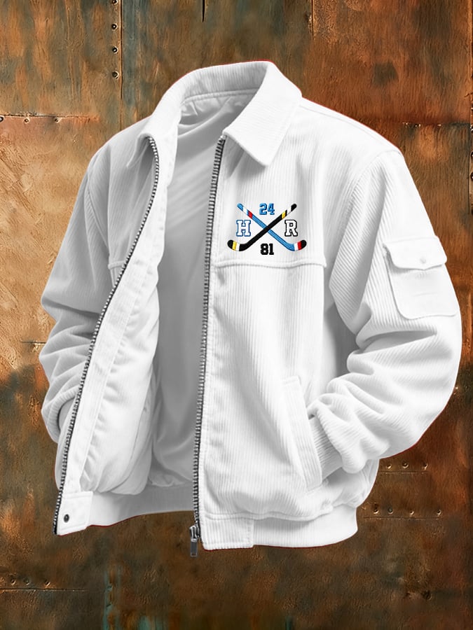 Men's Hockey Romance Print Jacket