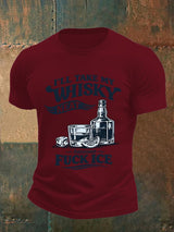 Men's I'LL TAKE MY WISKY  Print  T-Shirt