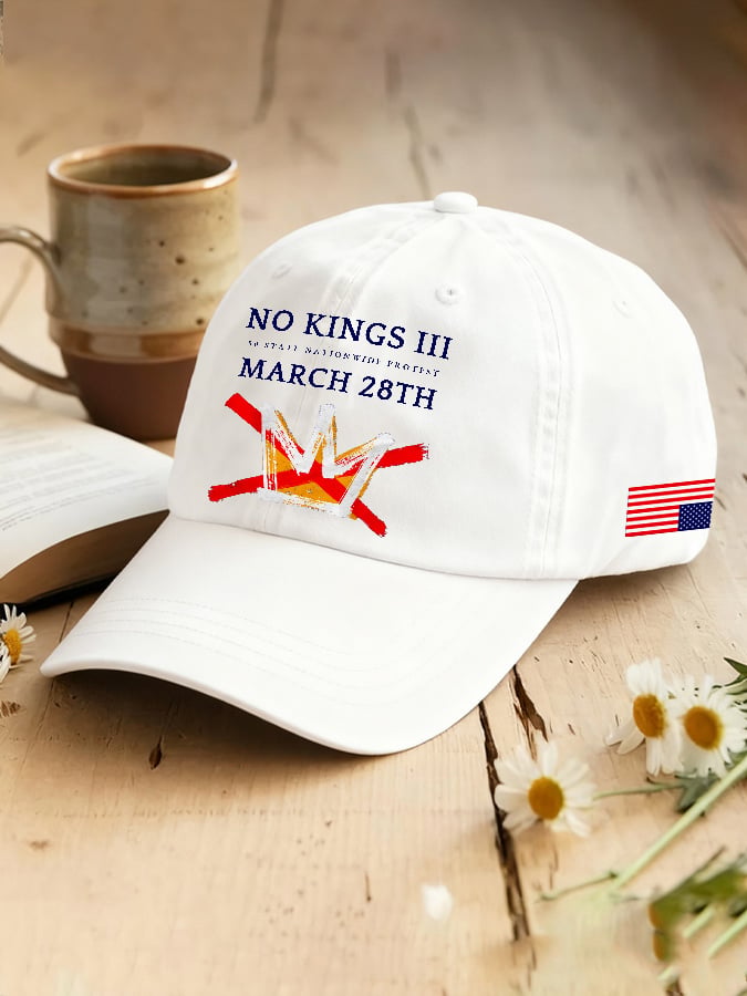 🔥Buy 3 Get 15% Off🔥Retro No Kings III 50 State Nationwide Protest March 28th Print Baseball Cap