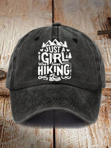 Just A Girl Who Loves Hiking Print Baseball Cap