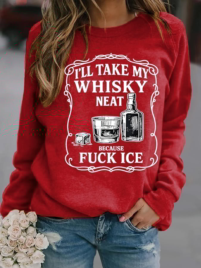 Women's  Whiskey F*ck ICE Abolish ICE  Printed  Sweatshirt