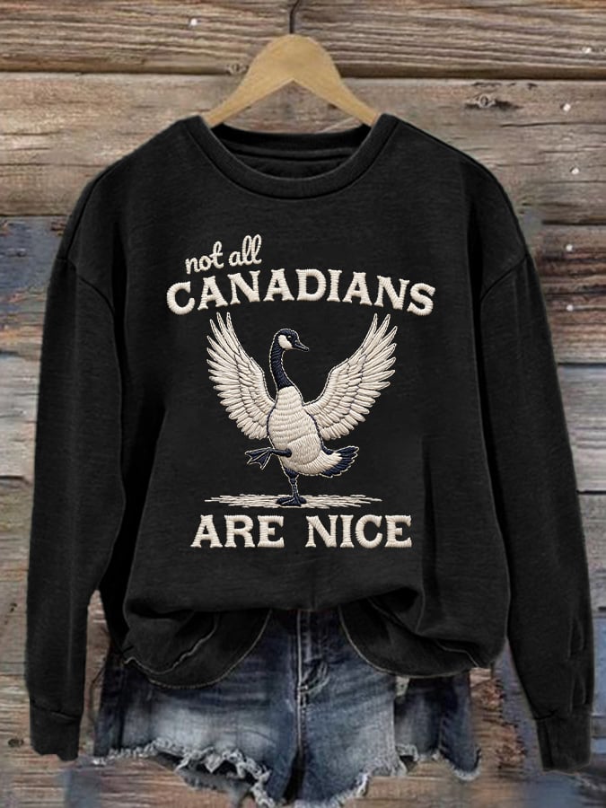 Women's casual Canadian Wolfbird sweatshirt