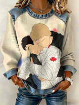 Women'S Fashionable Printed Casual Sweatshirt