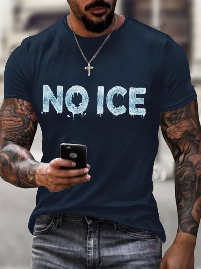 Men's NO ICE Casual Printed T-shirt