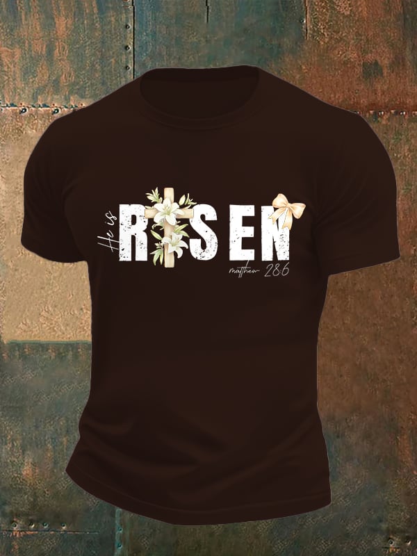 Men's  He is Risen  Print  T-Shirt
