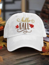 Hello Fall Print Baseball Cap