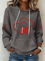 Women's Vintage  Volleyball Print Hoodie