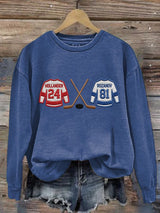 Women's Hockey Romance Print Casual Sweatshirt