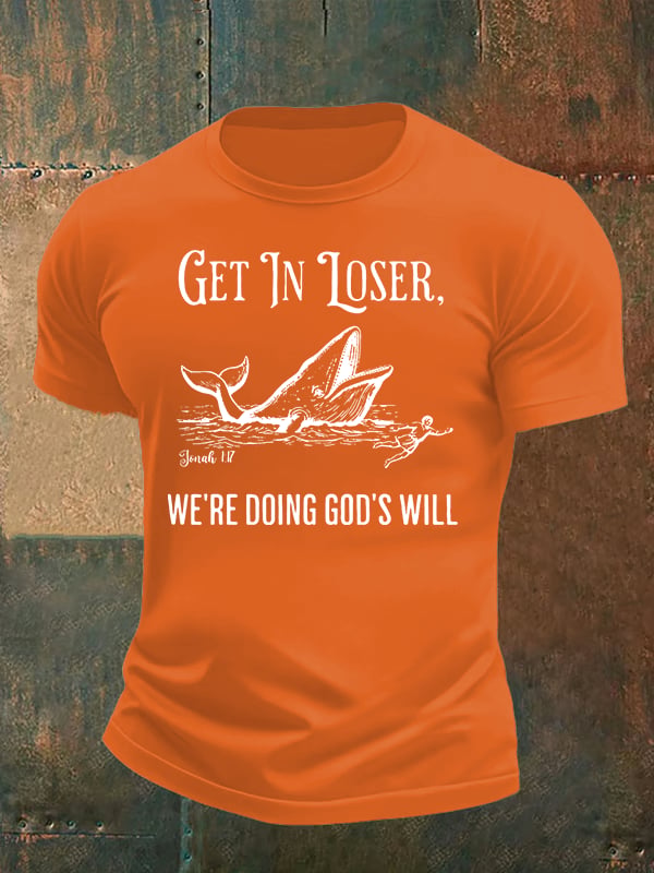 Men's  WE'RE DOING GOD'S WILL  Print  T-Shirt