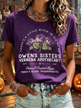 Women's Owens Sisters Apothecary Witch Print Casual T-shirt