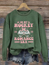 Women's Hockey Romance Print Casual Sweatshirt