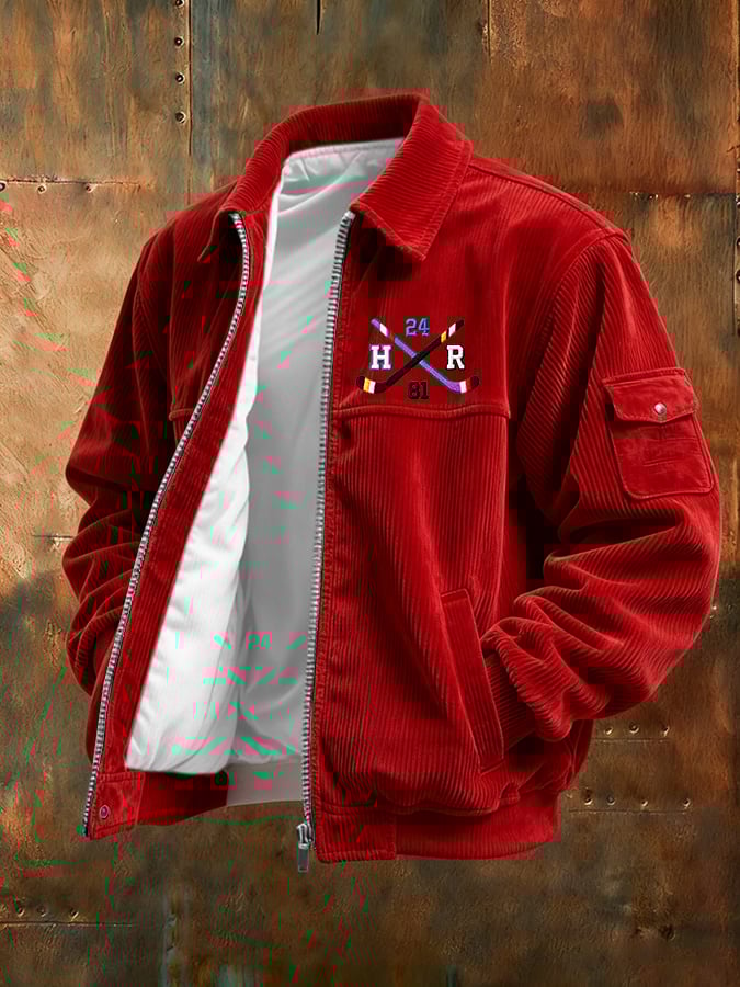 Men's Hockey Romance Print Jacket
