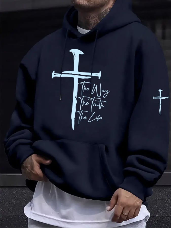 Men's Jesus The Way The Truth The Life Print Hoodie