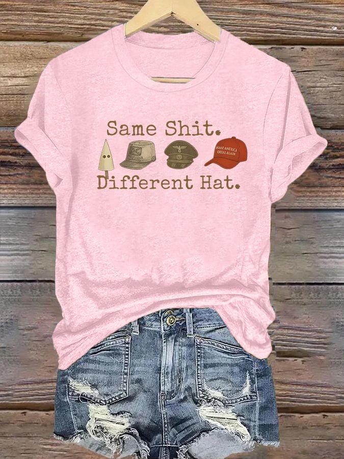 Women's  Same shit Different costume Print T-Shirt