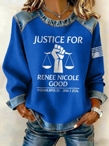 Retro Justice For Renee Nicole Good Minneapolis - Jan 7 2026 Print Sweatshirt