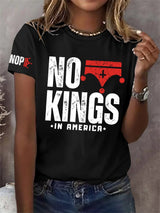 🔥Buy 3 Get 15% Off🔥Retro No Kings In America Print T-Shirt