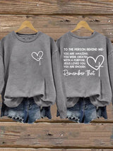 Women's Dear Person Behind Me Christian Print Casual Sweatshirt