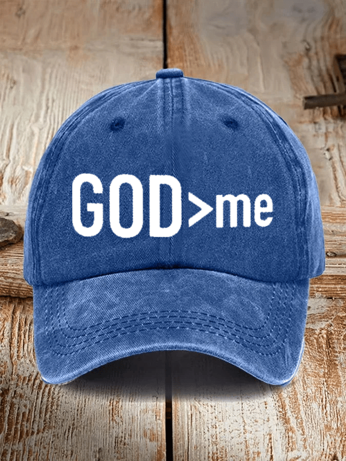 God > me Embroidery Flat Bill Cap