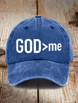 God > me Embroidery Flat Bill Cap