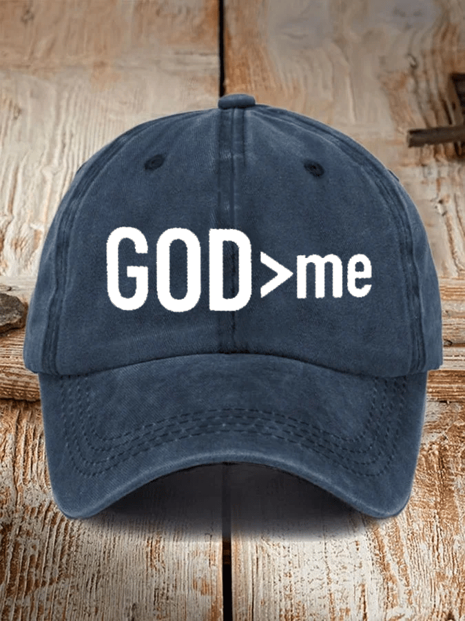 God > me Embroidery Flat Bill Cap