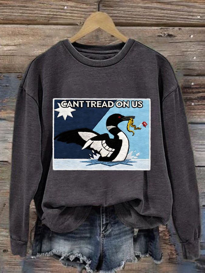 Women's Casual Heart Disease Awareness In February Wear Red Printed Long-Sleeve Sweatshirt