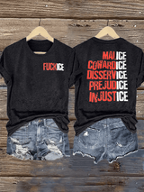 Women's  Justice For Her  Print  T-Shirt