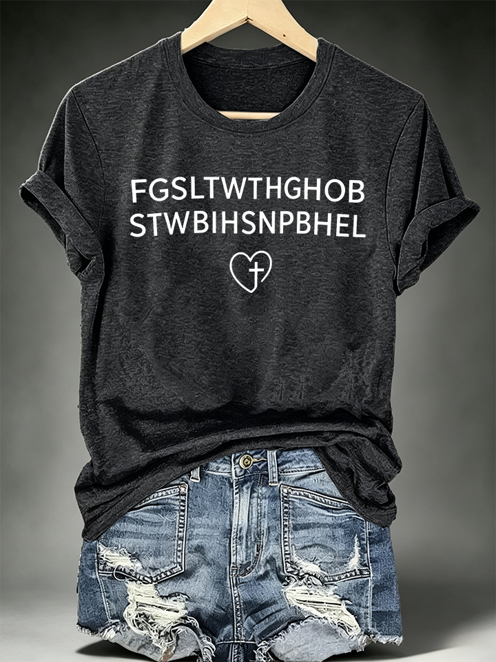 Women's FGSLTWTHGHOB STWBIHSNPBHEL Faith Print Top