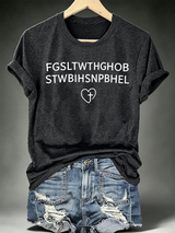 Women's FGSLTWTHGHOB STWBIHSNPBHEL Faith Print Top