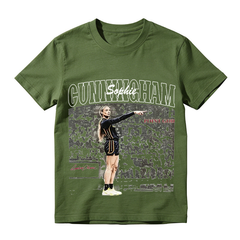 Classic Sophie Cunningham Basketball Graphic Tee, Vintage Cotton T-Shirt