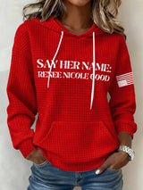 Retro Say Her Name:Renee Nicole Good Print Hoodie