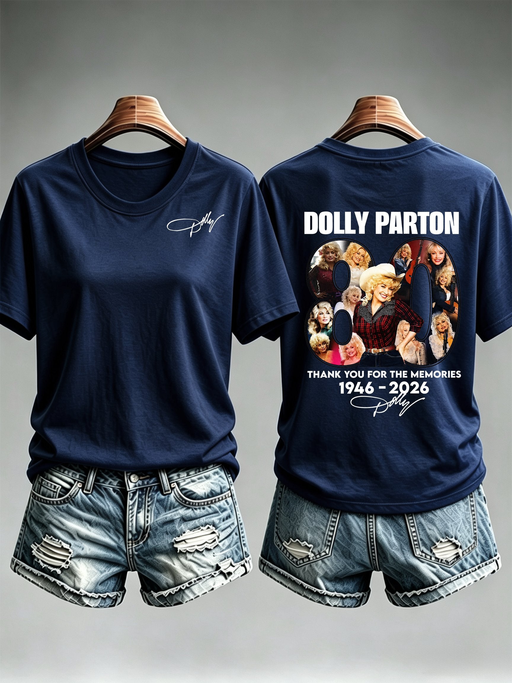 Women's  Vintage Signature Graphic Memorial Print T-Shirt