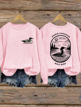 Women's Hockey Romance Print Casual Sweatshirt