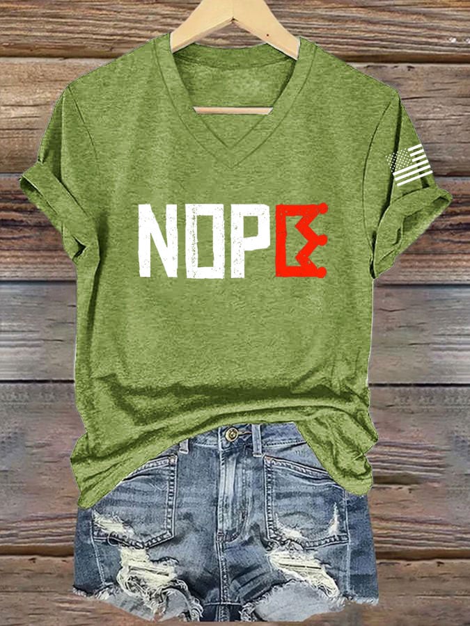 🔥Buy 3 Get 15% Off🔥Women's FDT NO KINGS Printed Casual V-Neck T-Shirt