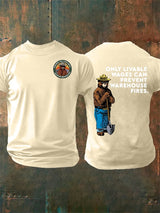 Men's  Retro Resist Save The Forest Service Print T-Shirt
