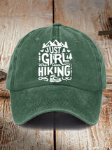 Just A Girl Who Loves Hiking Print Baseball Cap