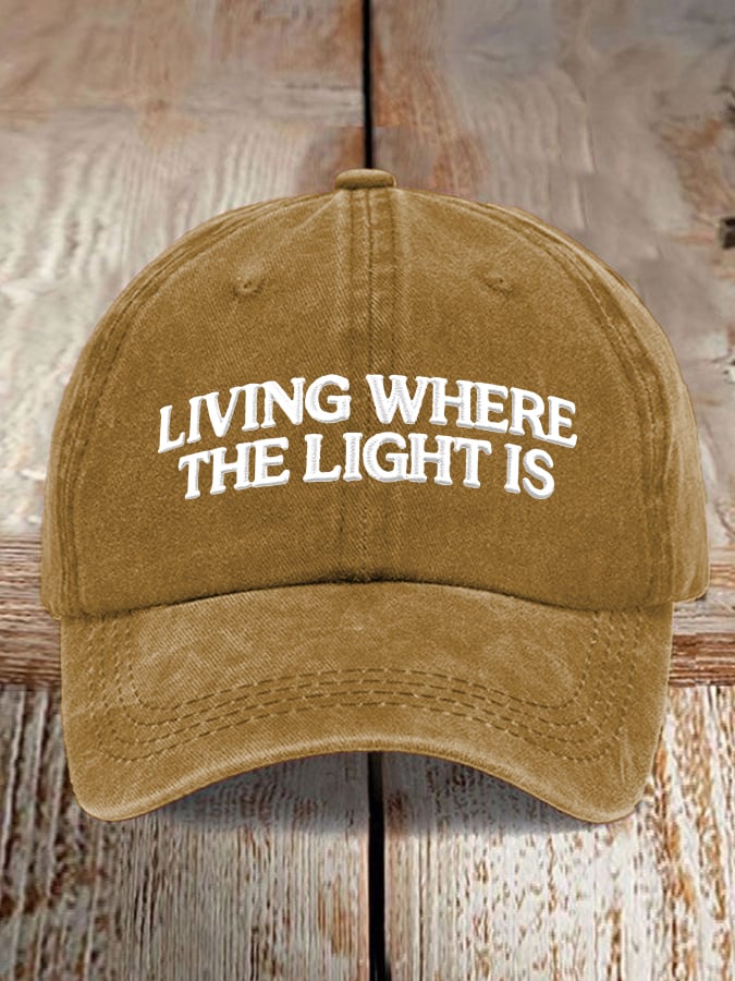 Unisex Faith "Live Where There Is Light" Print Baseball Cap