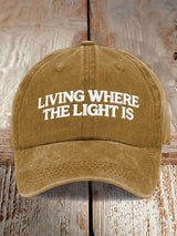 Unisex Faith "Live Where There Is Light" Print Baseball Cap
