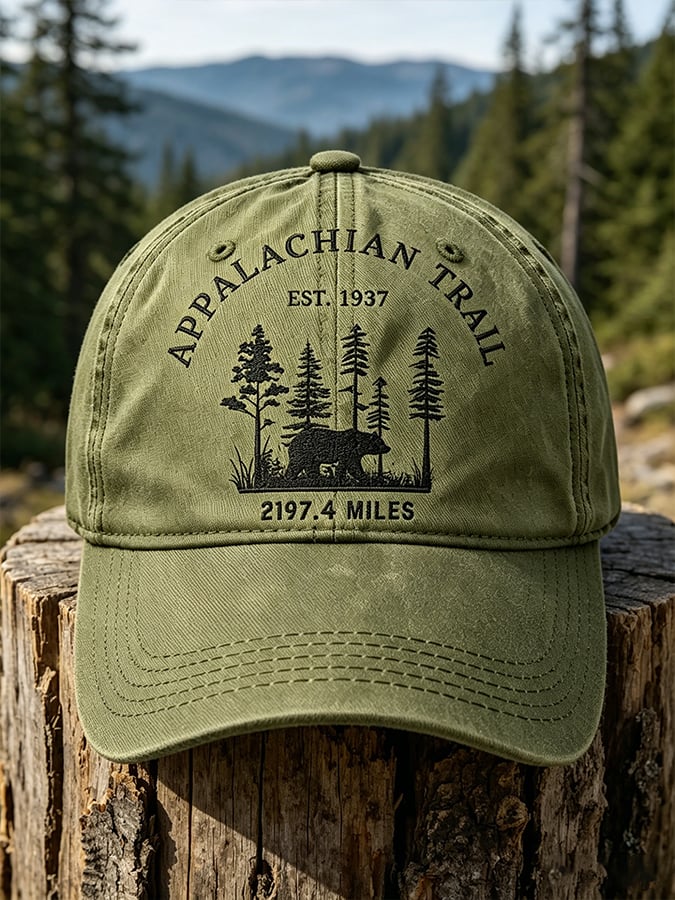 Unisex Appalachian Trail Hiking  Printed Art Hats