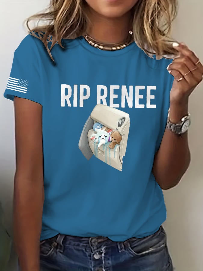 Women's trendy graphic print casual T-shirt