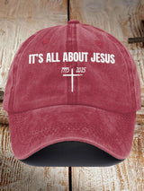 It's All About Jesus Print Vintage Baseball Cap