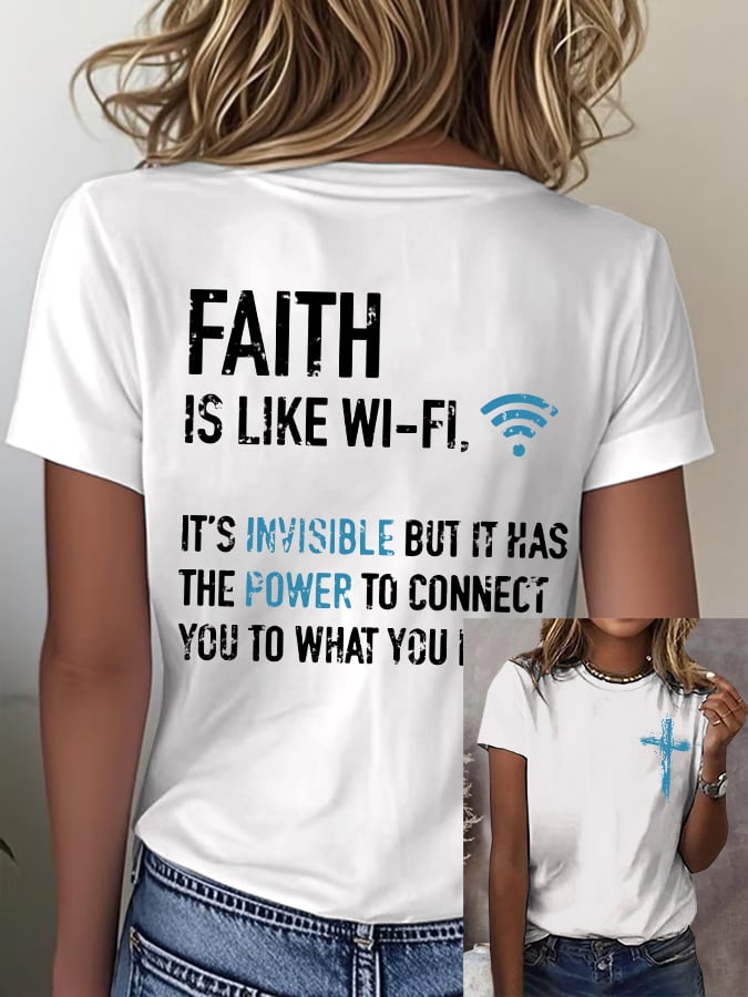 Women'S Casual Faith Short Sleeve T-Shirt