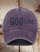 God > me Embroidery Flat Bill Cap